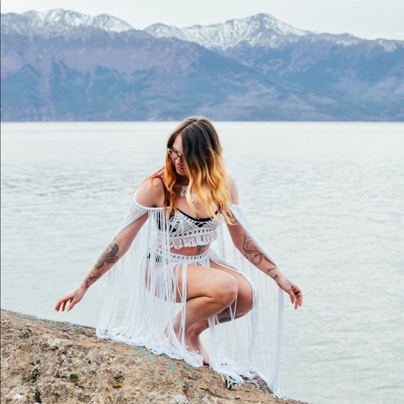 Handmade Macramé Dress Unique Small - Picture 10 of 17